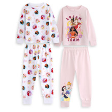 (2-3 Years) Disney Multi-Pack of 2 Long Sleeve Long Leg Pyjama Set (Girls Multicoloured)