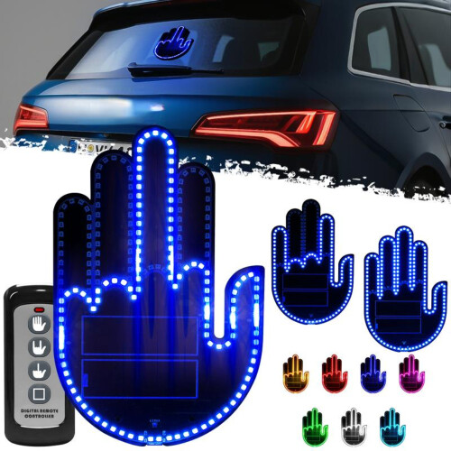 Wireless LED Car Gesture Light Remote Rechargeable 3 Modes 1