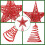 Christmas Tree Star Topper Red Glitter 10 Inches 2