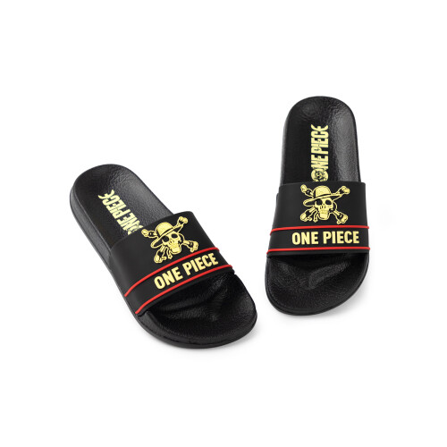 (5 UK Child) One Piece Sliders (Boys Black)