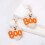 Ghost Halloween Earrings Alloy Studs Orange 4
