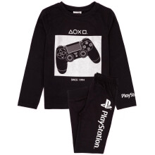 (6-7 Years) PlayStation Long Sleeve Long Leg Pyjama Set (Boys Black)