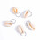 Hair Clip Punk Style Shell Leaf Design 5 or 10 pcs 1
