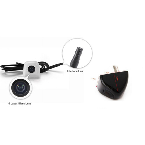 Car Rear View Camera with Dynamic Trajectory Tracking for 1