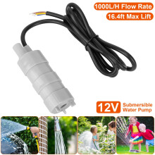 12V Submersible Water Pump 16.4 ft Lift 1000 L/H