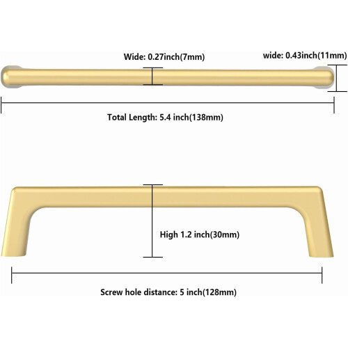Cabinet Pulls Gold 5 Inch 10 Pack 1