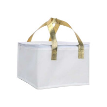 Insulated Lunch Bag White Portable Thermal Cooler