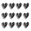 Refrigerator Magnets Pink Love Heart Set 12 pcs 1
