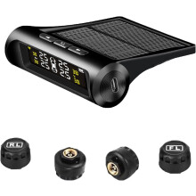 Solar-Powered RV Trailer TPMS 4 Sensors LCD Display