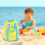 Mesh Beach Bag Yellow Waterproof Large Capacity 5