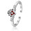 Sterling Silver Claddagh Toe Ring with Opal Adjustable 1