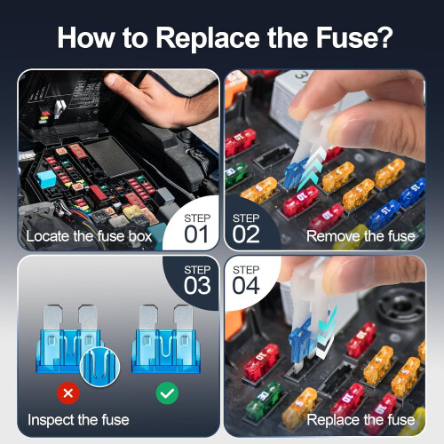 Car Fuse Kit ATC ATO 120 pcs 2A–40A with Puller 2
