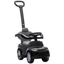 Land Rover Discovery Licensed Baby Push Car, 2-in-1 Ride on Car with Push Handle and Safety Guardrail, Black