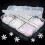 White Snowflake Sequins Christmas Ornament Mixed Sizes 6