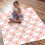 Ghost Pumpkin Blanket Pink Wool 40x30in 5