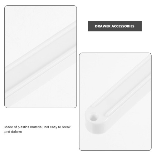White Plastic Drawer Slides Shelf Track Cabinet Replacement 2