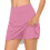 Women's Solid Tennis Skirt Hot Pink M 1