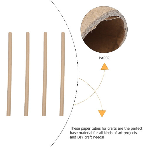 Paper Cylinder Tubes Light Brown 4 pcs 1
