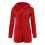 Women's Red Hooded Onesie Polyester 2XL 4
