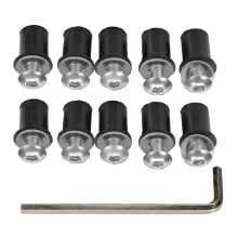 Motorbike Windscreen Screw Set Aluminum M5x16mm