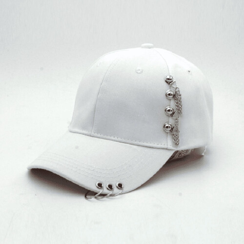 Unisex Baseball Cap Metallic Ring Chain Summer