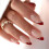 French Tip Press-on Nails Almond Shape Full Cover 1