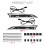 Black LED Windshield Fairing Trim Turn Signal Light for 4