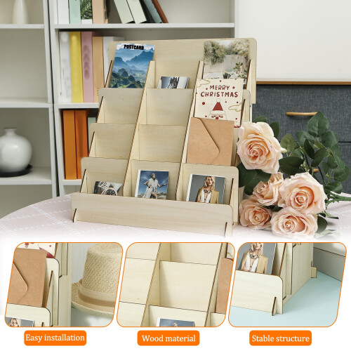 Wooden 4-Tier Greeting Card Display Stand 2