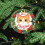 Orange Cat Christmas Ornament Ceramic 3 Inch Double-Sided 5