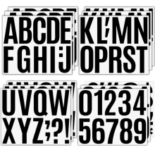 4-inch Vinyl Self-Stick Numbers Black on White 15 Sheets