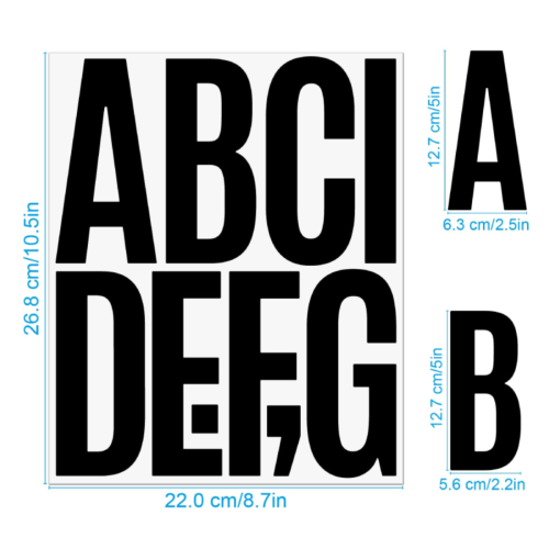 4-inch Vinyl Self-Stick Numbers Black on White 15 Sheets 1