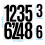4-inch Vinyl Self-Stick Numbers Black on White 15 Sheets 3