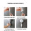 AuroraX Wall Mount Shower Head Holder with Suction Cup 4 8