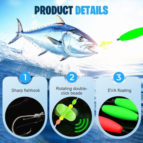 Catfish Fishing Set Takedown Rigs Peg Floats Circle Hooks 2
