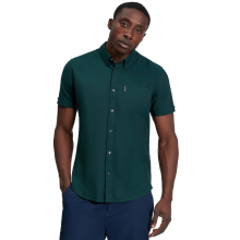 (3XL, Dark Green) Ben Sherman Mens Signature Oxford Short Sleeve Shirt