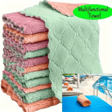 Kitchen Towel Set Ultra-fine Fiber Light Gray 5 10 20 pcs