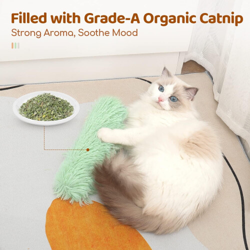 Soft Durable Cat Toy Pillows with Catnip and Crinkle Sound 2