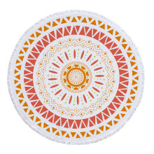 Microfiber Round Beach Towel Geometric Print 150cm