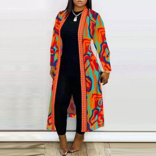 Women's Lightweight Long Sleeve Geometric Patchwork 2