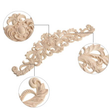 6Pcs Wood Cabinet Furniture Carving Corner Wood Ornament Wood Ornaments Handmade