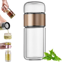 Tryteava Glass Tea Infuser 420ml Green