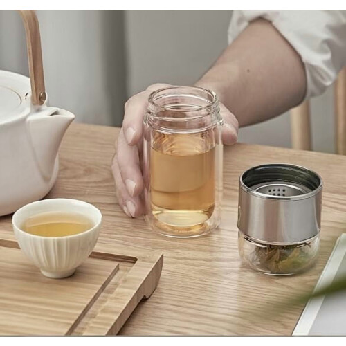 Tryteava Glass Tea Infuser 420ml Green 2