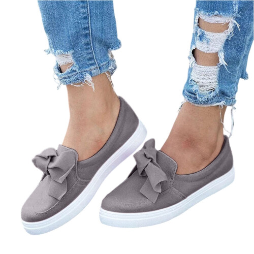Willtoo Women's Suede Loafers Slip-On Platform Flat with 2