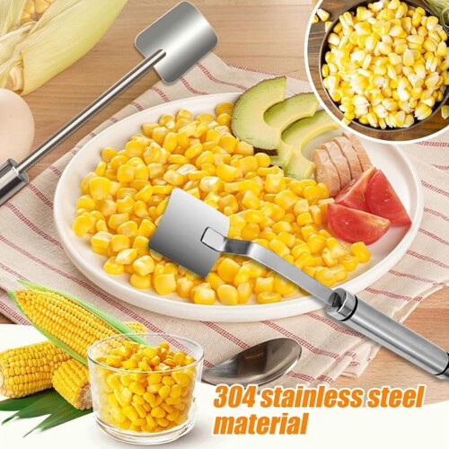 Corn Cob Peeler Stainless Steel Long Handle 2PCS 2