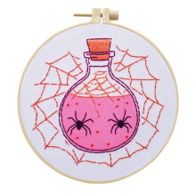 Halloween Embroidery Kit Ghost Gothic Cross Stitch Hoop