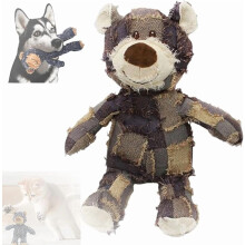Squeaky Plush Bear Toy for Dogs Blue Large