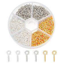 Screw Eye Pin Jewelry Connector 900 pcs 0.4 x 0.16 inch