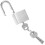 Small Silver Padlock with Key 2 Pieces 2