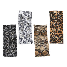 Wide Elastic Hair Bands with Hollow Eyelets for Women
