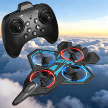 RC Plane Foam Drone with Headless Mode and Blue Lights
